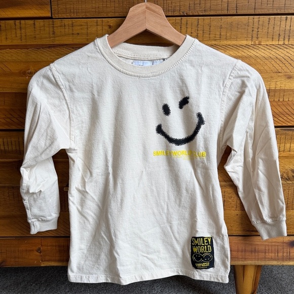 Zara Other - Zara Boy’s Cream Long-Sleeve Kids Tee